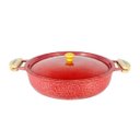 Ver imagem 1 de Frigideira Alumínio Fundido Craqueada Alça Meia Lua Vermelha 40cm