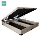 Ver imagem 1 de Cama Box Baú King Bipartido Sintético Bege 38x193x203
