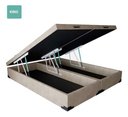 Ver imagem 2 de Cama Box Baú King Bipartido Sintético Bege 38x193x203