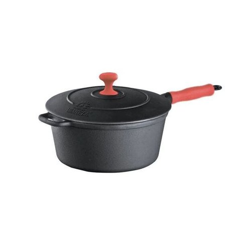 Caçarola Ferro Cabo Silicone Vermelho Tampa Ferro 1,9l 18cm