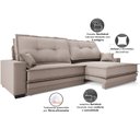 Ver imagem 7 de Sofá Palermo 2,80m Retrátil e Reclinável Velosuede Bege - Netsofás