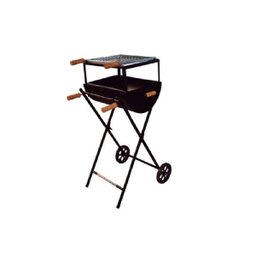Churrasqueira Meio Tambor Mini Alta Com Pé E Grelha - 1