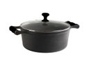 Ver imagem 1 de Caçarola Ferro Alça Silicone Preto Tampa Vidro 7,6l 30cm