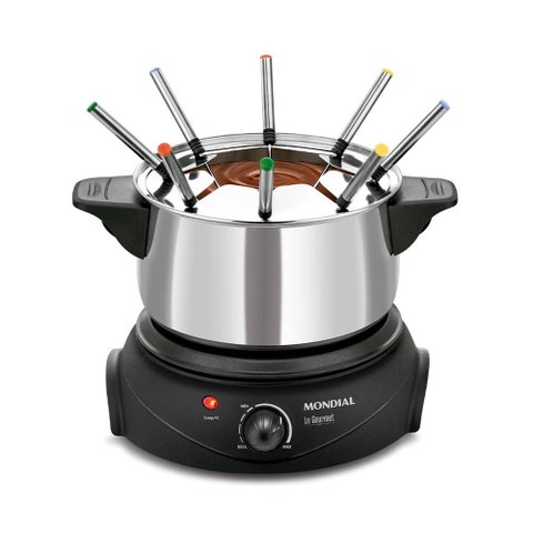 Panela de Fondue Elétrica Mondial FD-02 Preta 3L - 110V