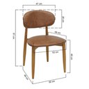 Ver imagem 4 de Conjunto de Mesa Celebra de Parede 8 Lugares Tampo em MDF Corano Marrom Mescla 180x135cm