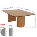 Ver imagem 6 de Conjunto de Mesa Celebra de Parede 8 Lugares Tampo em MDF Corano Marrom Mescla 180x135cm