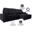 Ver imagem 7 de Sofá Palermo 2,00m Retrátil e Reclinável Velosuede Preto - Netsofás