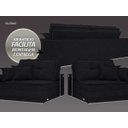 Ver imagem 6 de Sofá Palermo 2,20M Retrátil e Reclinável Velosuede Preto - NetSofás