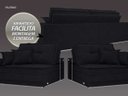 Ver imagem 6 de Sofá Palermo 2,20M Retrátil e Reclinável Velosuede Preto - NetSofás