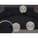 Ver imagem 3 de Sofá Palermo 2,20M Retrátil e Reclinável Velosuede Preto - NetSofás