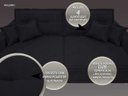 Ver imagem 3 de Sofá Palermo 2,20M Retrátil e Reclinável Velosuede Preto - NetSofás