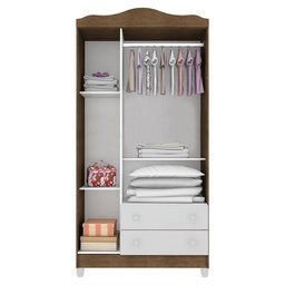 Quarto de Bebê Ariel 3 Portas Berço Mirelle com Colchão e Cama Babá Julia Branco Acetinado Amadeirad - 9