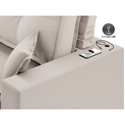 Sofá Palermo 2,80m Retrátil e Reclinável Velosuede Areia - Netsofás - 5