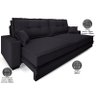 Sofá Palermo 2,80m Retrátil e Reclinável Velosuede Preto - Netsofás - 2