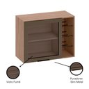 Ver imagem 4 de Armário Aéreo 80 cm 1 Porta Vidro Fumê com Adega Etna Poliman Móveis