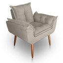 Ver imagem 3 de Kit 2 Poltronas Decorativa Paola Pes Palito Suede Bege
