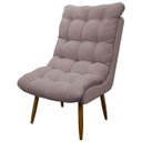 Ver imagem 1 de Poltrona Decorativa para Sala Consultório Clínica Recepção Salão Manicure Sufler Decorativa Linho
