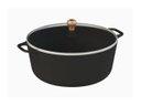Ver imagem 1 de Caçarola Gourmet Ferro Fundido Alça Ferro Tampa Vidro 26cm