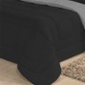 Kit Edredom Elegance Casal Queen + 4 pçs Aconchego Dupla Face Preto Cinza Cotex - 4