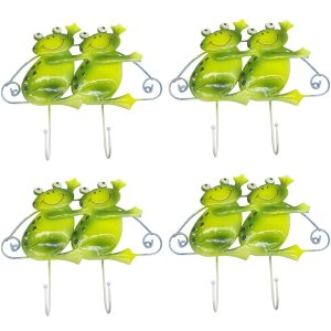 Gancho Metal Sapinho Duplo Kit 4 Uni Enfeite Decoraçao Parede Pendura Chave Bone Bolsa Cabide Sala C