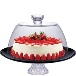 Boleira de Vidro com Tampa e Pé Black Pé e Tampa Ruvolo - 2