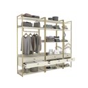 Ver imagem 7 de Kit Dormitorio 6 Gavetas e 1 Cabideiro Industrial Branco/Off White/Dourado