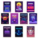 Ver imagem 1 de Kit 10 Placas MDF Gamer Retrô Arcade Vintage Parede Moderna