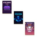 Ver imagem 5 de Kit 10 Placas MDF Gamer Retrô Arcade Vintage Parede Moderna