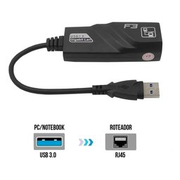 Cabo Adaptador Usb 3.0 P/ Rede Gigabit Rj45 10/100/1000mbps Replacement Jc-ad-rj45 - 2