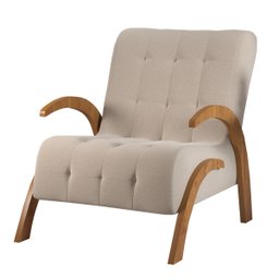 Poltrona malvie Mel/linho Bronze - Casa Giulia - 2