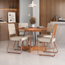 Ver imagem 1 de Conjunto Sala de Jantar 4 Cadeiras Charlotte Carraro
