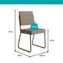 Ver imagem 6 de Conjunto Sala de Jantar 4 Cadeiras Charlotte Carraro