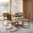 Ver imagem 1 de Conjunto Sala de Jantar 4 Cadeiras Charlotte Carraro