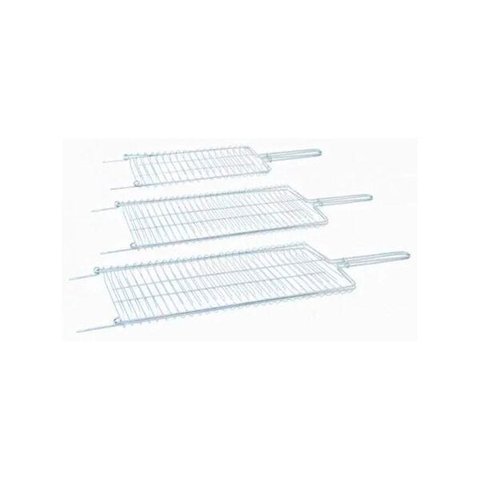 Grelha Dobrável Abaulada Para Churrasqueira 21x69 Cm
