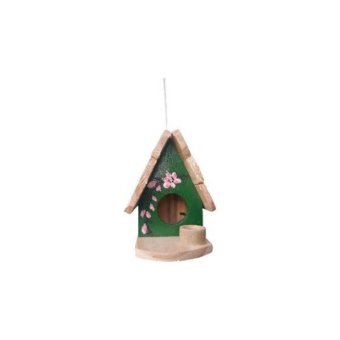 Mini Chalé de Passarinho Feito de Madeira para Decoração Casa -Decoração