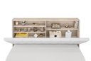 Ver imagem 4 de Cabeceira box Casal 1,38 Isis Amarula com Painel Class Branco - Framar Móveis