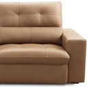 Ver imagem 5 de Sofá Retrátil Reclinável para Sala 3 Lugares 230cm Bryant L06 Couro Marrom Claro - Lyam Decor