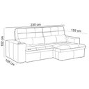 Ver mais imagens de Sofá Retrátil Reclinável para Sala 3 Lugares 230cm Bryant L06 Couro Marrom Claro - Lyam Decor