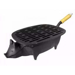 Churrasqueira Porquinho Ferro Fundido Grande 41x23cm - 2