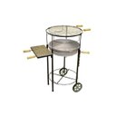 Ver imagem 1 de Churrasqueira Redonda Carrinho Regulável Bojo Em Alumínio