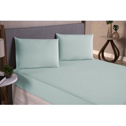 JOGO DE CAMA SONHOS CASAL PADRAO 3 PÇS - COR VERDE BAMBU - 2