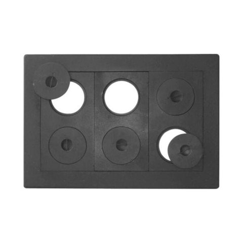 Chapa Econômica Fogão Lenha 6 Furos Com Tampa 45x64x45cm