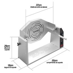 Panela Elétrica de mexer doce Suporte articulado aquecimento:220v - 6