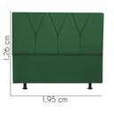 Ver imagem 2 de Cabeceira Estofada King 195CM Jade Courino Verde - D A DECOR D&A Decor