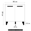 Ver imagem 4 de Balcão de Cozinha para Cooktop 80cm Rita Freijó/off Acetinado Z44 - Mpozenato
