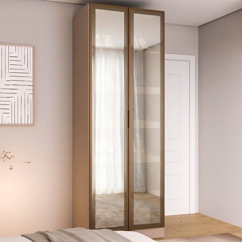 Sapateira Planejada 100% MDF 2 Portas Reflecta Orion CabeCasa MadeiraOriginals Marrom