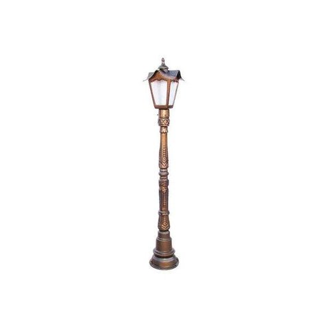 Poste Chinês para Jardim de Alumínio 01 Luminária 1,27m
