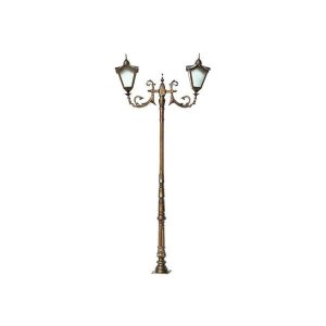 Poste Colonial Bari para Jardim Alumínio 02 Luminária 2,53m