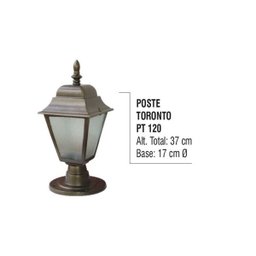 Poste Colonial Toronto para Jardim em Tubo de Alumínio 37cm - 2