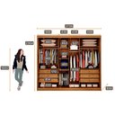 Ver imagem 3 de Guarda Roupa Casal Duna 3 Portas 6 Gavetas com Espelho Cinamomo Fendi - Novo Horizonte